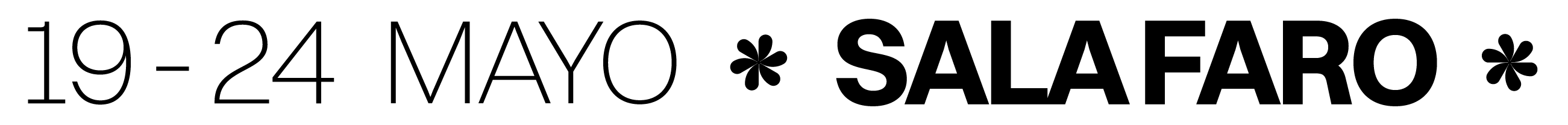 Texto estilo marquesina con fecha y lugar del festival